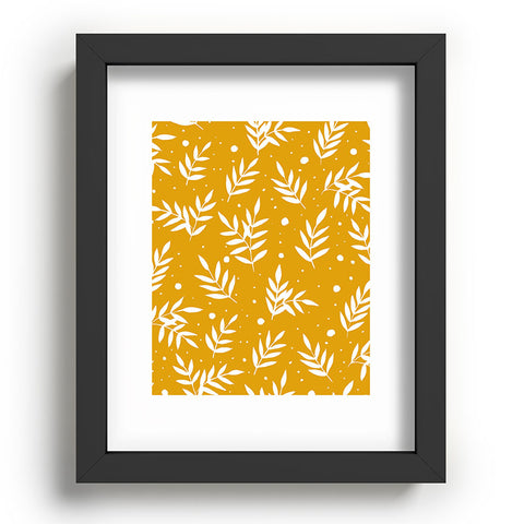 Angela Minca Magical branches ochre Recessed Framing Rectangle