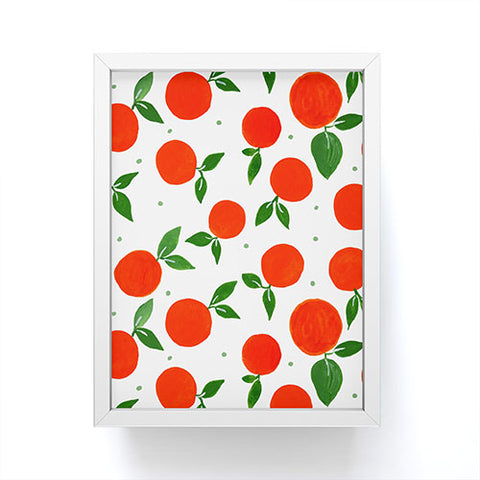 Angela Minca Tangerine pattern Framed Mini Art Print