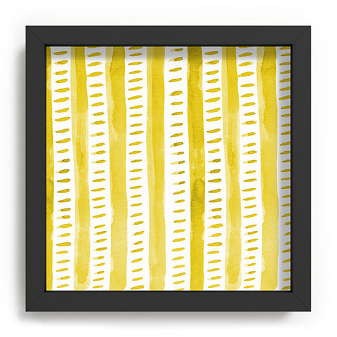 Angela Minca Watercolor lines yellow Recessed Framing Square