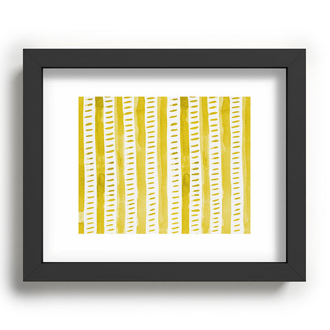 Angela Minca Watercolor lines yellow Recessed Framing Rectangle