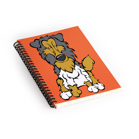 Angry Squirrel Studio Collie 3 Spiral Notebook