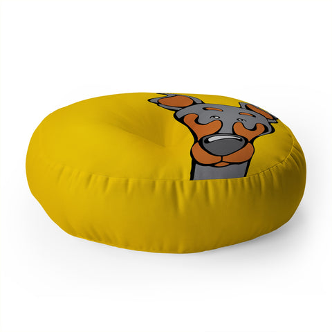 Angry Squirrel Studio Doberman Pinscher 27 Floor Pillow Round