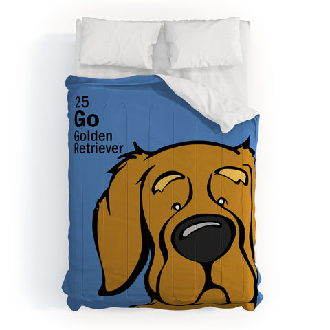 Angry Squirrel Studio Golden Retriever 25 Comforter