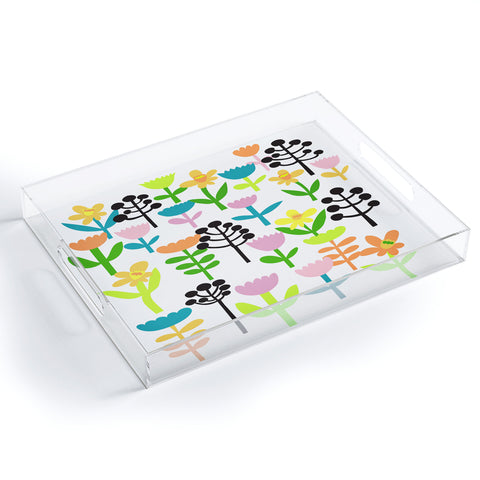 Anneamanda happy summer meadow Acrylic Tray