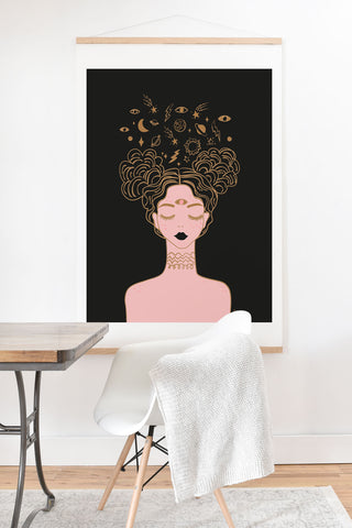 Anneamanda space buns Art Print And Hanger