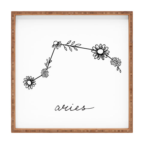 Aterk Aries Floral Constellation Square Tray