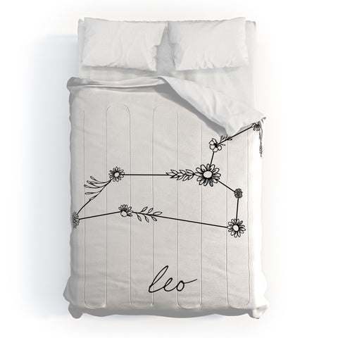 Aterk Leo Floral Constellation Comforter