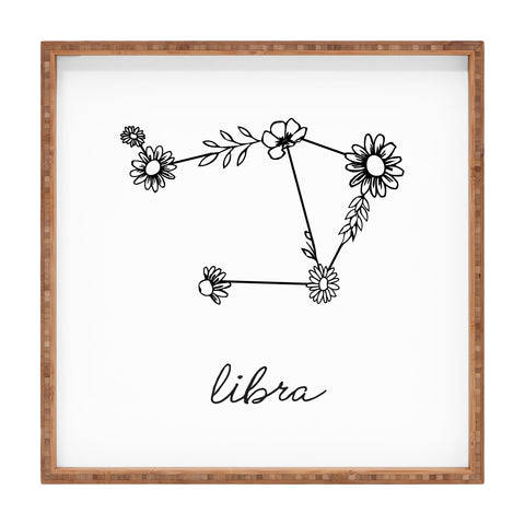 Aterk Libra Floral Constellation Square Tray