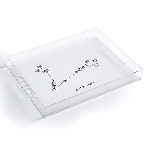 Aterk Pisces Floral Constellation Acrylic Tray