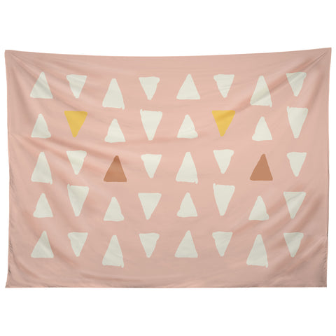 Avenie Abstract Arrows Pink Tapestry