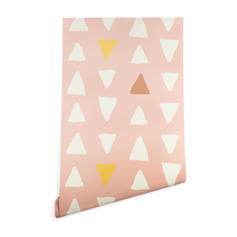 Avenie Abstract Arrows Pink Wallpaper