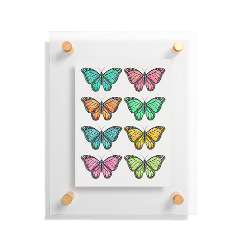 Avenie Butterfly Collection Colorful Floating Acrylic Print