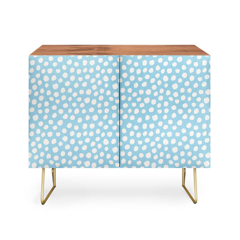 Avenie Dots Pattern Blue Credenza