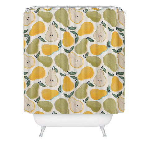 Avenie Fruit Salad Collection Pears I Shower Curtain