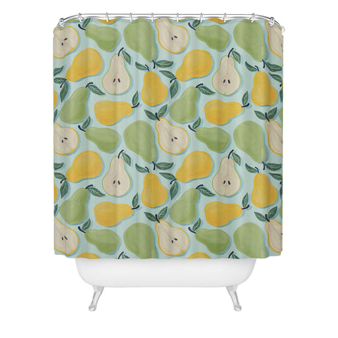 Avenie Fruit Salad Collection Pears Shower Curtain