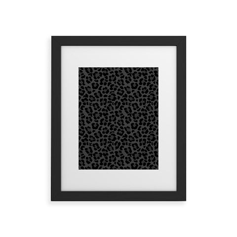 Avenie Leopard Print Black Framed Art Print