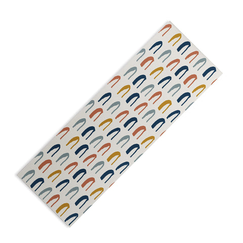 Avenie Little Arches Blue and Yellow Yoga Mat