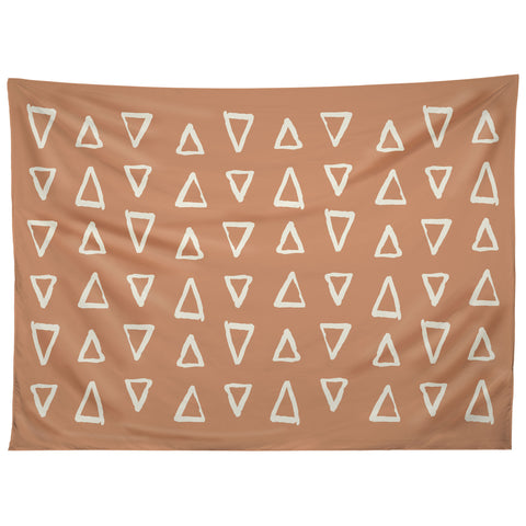 Avenie Modern Boho Triangles Tapestry