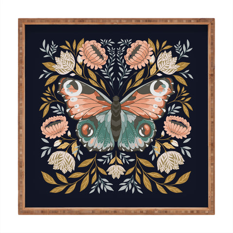 Avenie Morris Inspired Butterfly II Square Tray