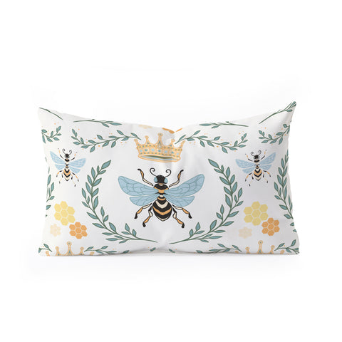 Avenie Queen Bee with Crown Oblong Throw Pillow