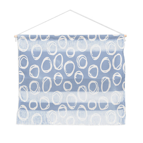 Avenie Scribbled Circles Blue Wall Hanging Landscape