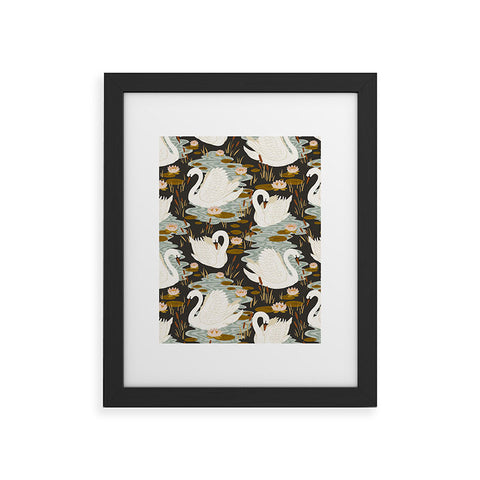 Avenie Swan Dance Pattern Framed Art Print