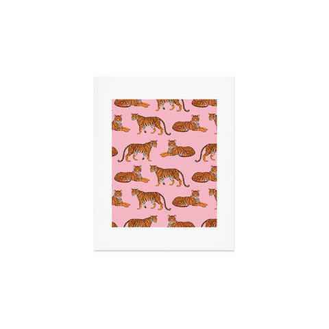 Avenie Tigers in Pink Art Print