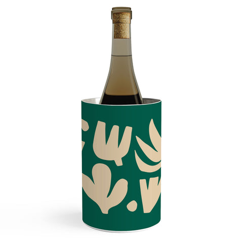 ayeyokp Bottle Green Collage Paper Cut Wine Chiller