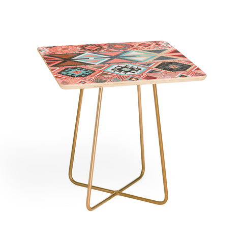Becky Bailey Aztec Artisan Tribal in Pink Side Table
