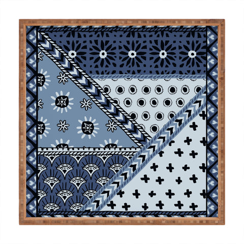 Becky Bailey Carol in Navy Blue Square Tray