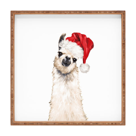 Big Nose Work Christmas Llama Square Tray