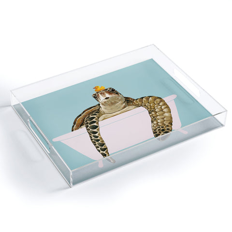 Big Nose Work Sea Turtle in Bathtub Acrylic Tray