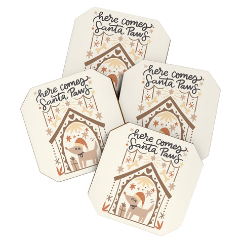 Bigdreamplanners Here comes Santa Paws Coaster Set