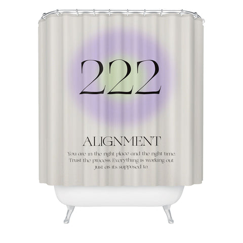 Bohomadic.Studio Angel Number 222 Alignment Shower Curtain