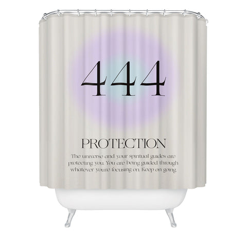 Bohomadic.Studio Angel Number 444 Protection Shower Curtain