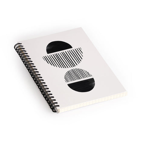 Bohomadic.Studio Balancing Stripes NO1 Black Spiral Notebook