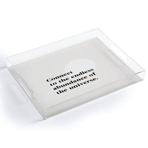 Bohomadic.Studio Connect To The Universe Inspirational Quote Acrylic Tray