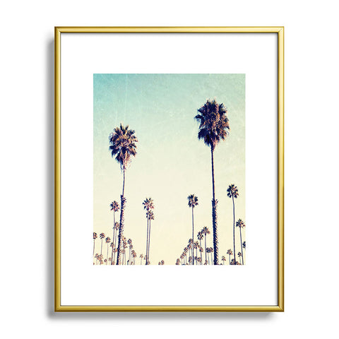 Bree Madden California Palm Trees Metal Framed Art Print