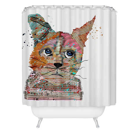 Brian Buckley Urban Kitten Graffiti Shower Curtain