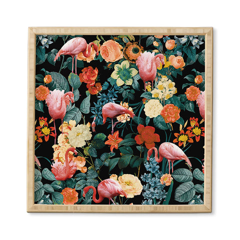 Burcu Korkmazyurek Floral and Flamingo II Framed Wall Art