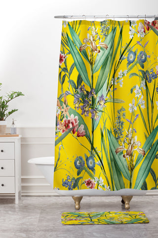 Burcu Korkmazyurek Magical Garden XII Shower Curtain And Mat