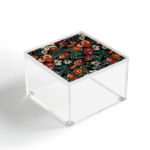 Burcu Korkmazyurek Marijuana and Floral Pattern Acrylic Box