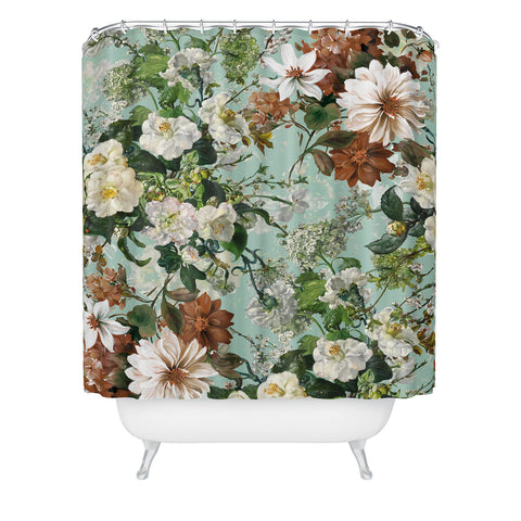 Burcu Korkmazyurek Midnight Garden XIII Shower Curtain