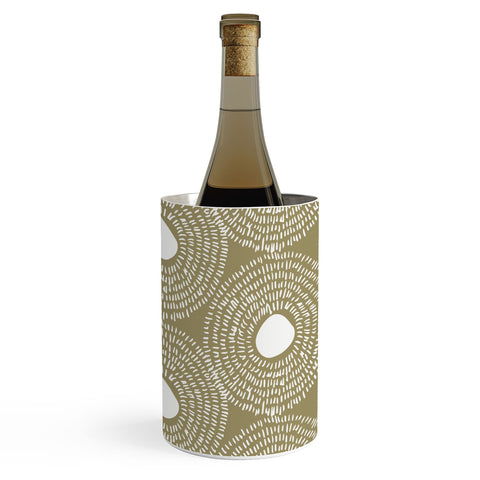 Camilla Foss Circles in Olive II Wine Chiller