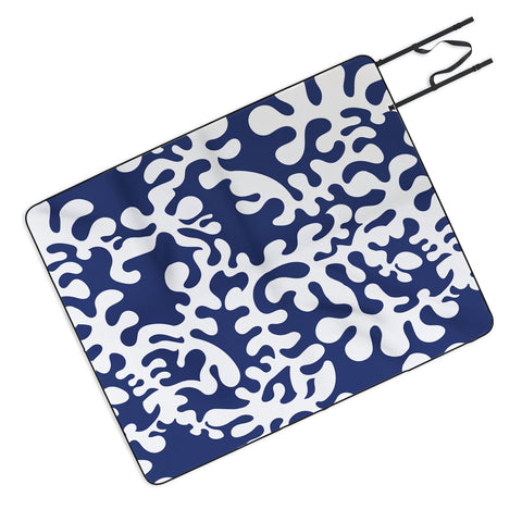 Camilla Foss Shapes Blue Picnic Blanket