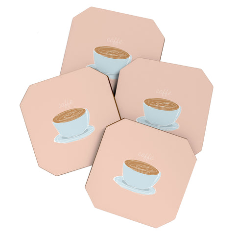 camilleallen Italian coffee sketch Coaster Set