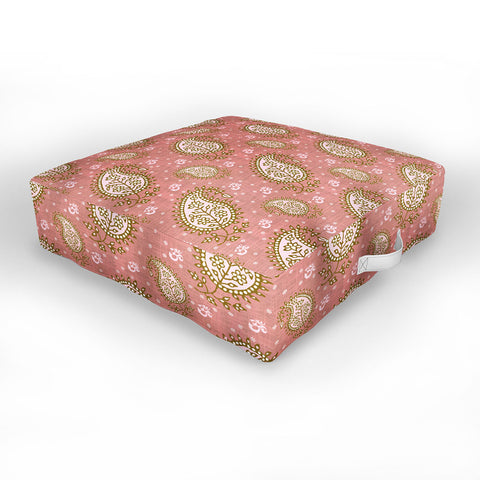 Caroline Okun Shanti Paisley Petal Outdoor Floor Cushion