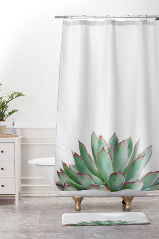 Cassia Beck Echeveria Shower Curtain And Mat