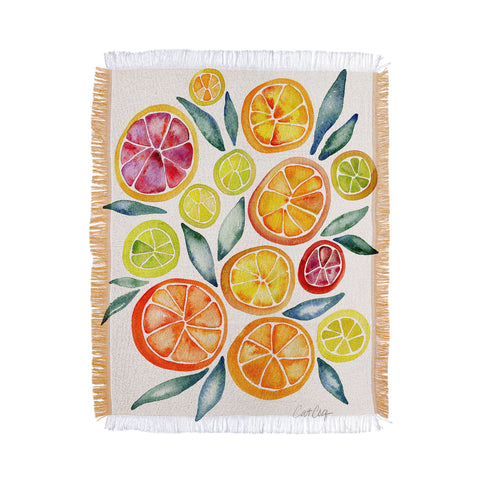 Cat Coquillette Citrus Slices Throw Blanket