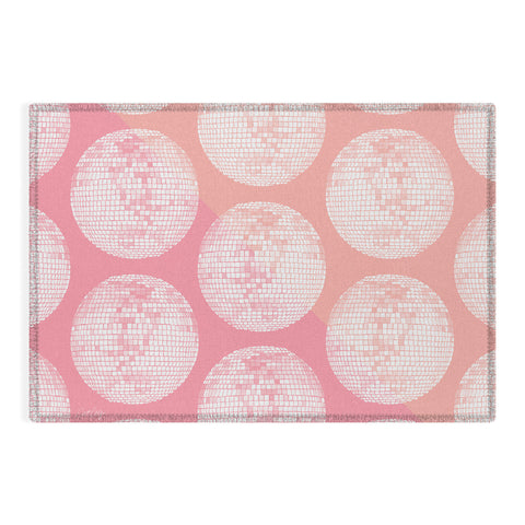 Cat Coquillette Disco Ball Blush Outdoor Rug